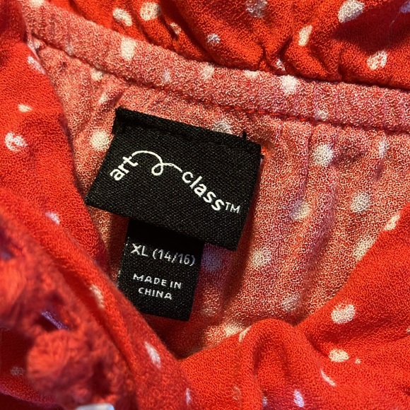 Red white polka dot dress very cute on - Picture 4 of 4